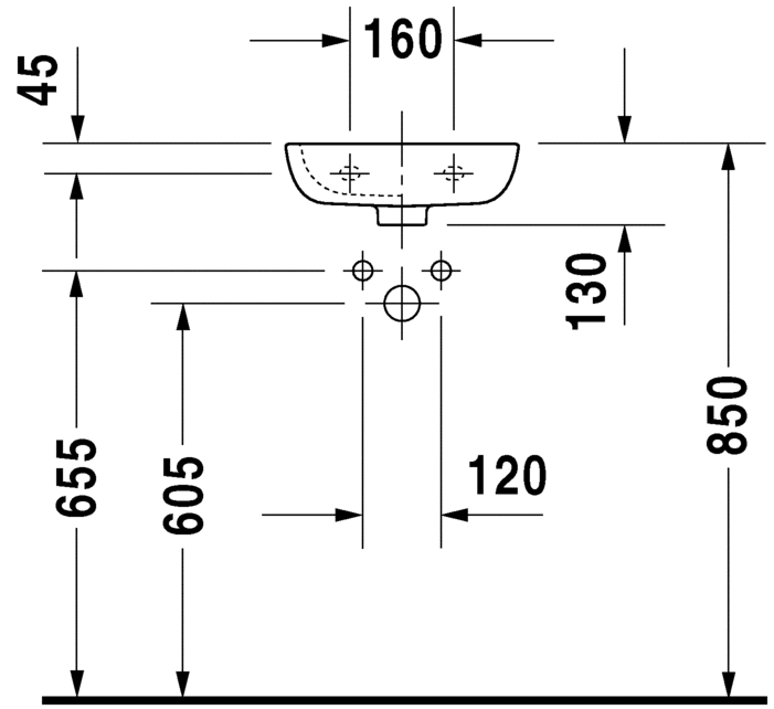 دي كود -حوض 36 سم DURAVIT