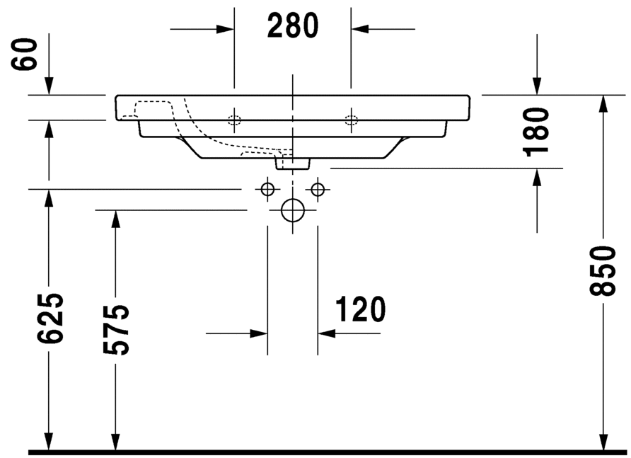 دي كود حوض وحدة موبيليا 85 سم DURAVIT