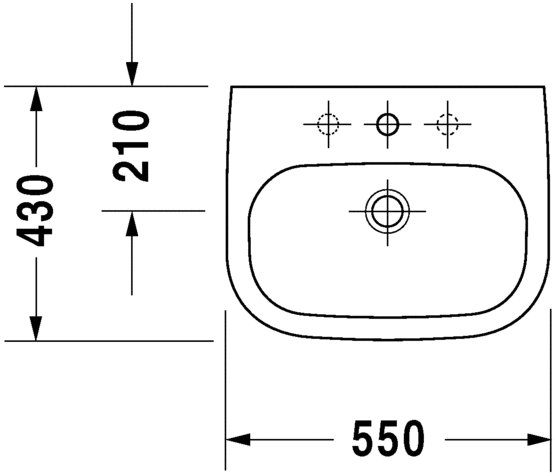 دي كود حوض 55 سم DURAVIT