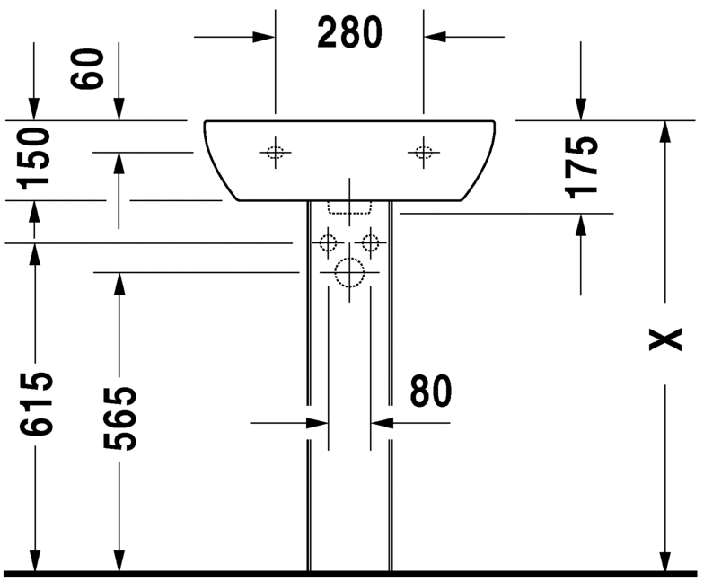 دي كود حوض 55 سم DURAVIT