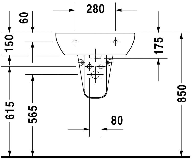 دي كود حوض 55 سم DURAVIT