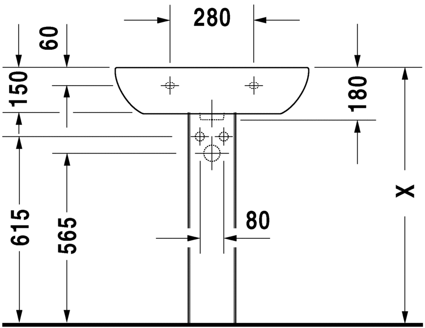دي كود حوض 65 سم DURAVIT