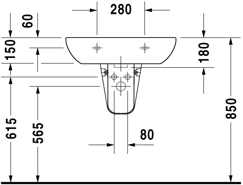 دي كود حوض 65 سم DURAVIT
