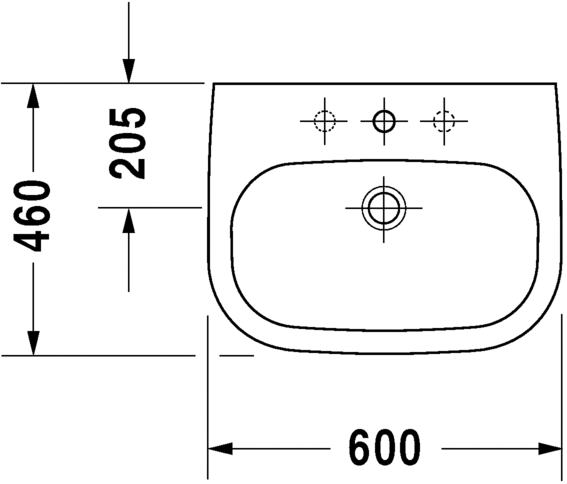 دي كود حوض 60 سم DURAVIT