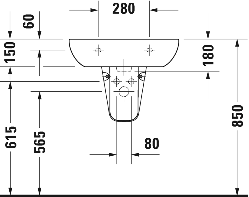 دي كود حوض 60 سم DURAVIT