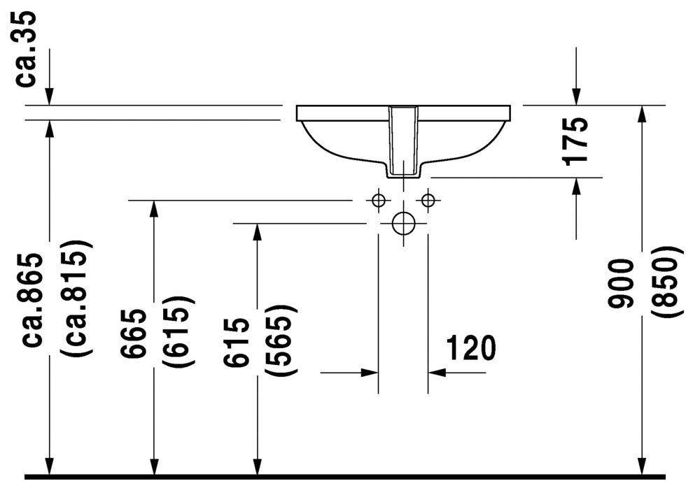 دي كود حوض تحت الرخامة 49 سم DURAVIT