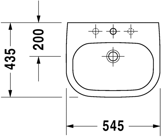 دي كود حوض كونتر توب 54 سم DURAVIT