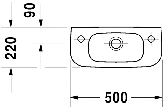 دي كود حوض 50 سم DURAVIT