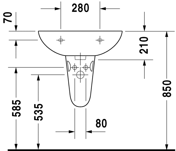 اكو حوض 60 سم DURAVIT
