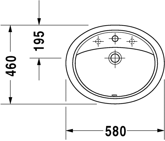 ديون حوض كونترتوب 58*46 سم DURAVIT