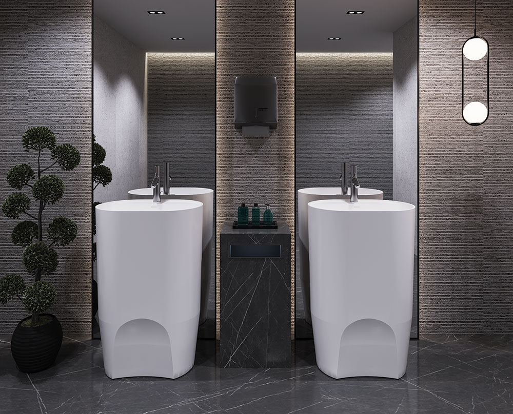 رون حوض سولد سيرفس 90*45*60 سم SANIPURE