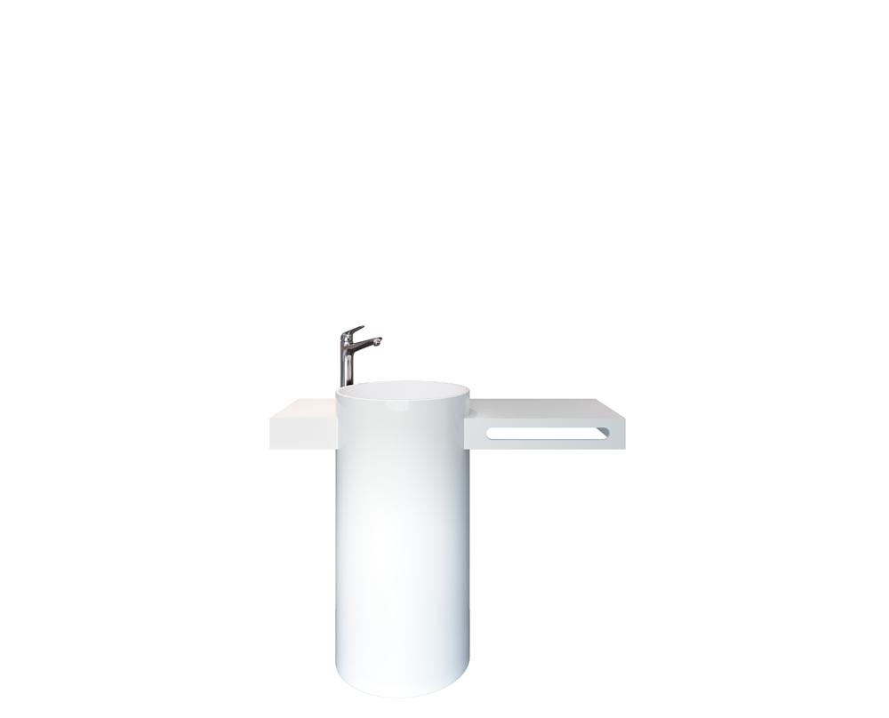 PROVO washbasin solid surface 115*53*90CM SANIPURE (WHITE)