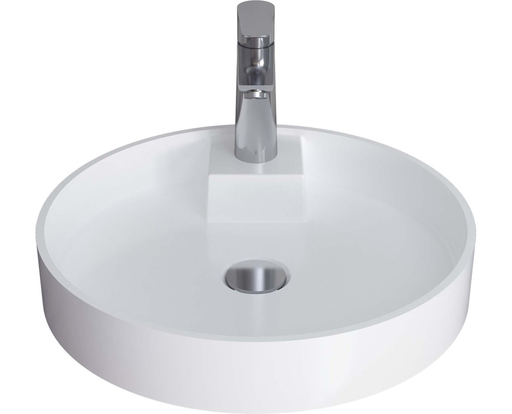 PLATO over-counter washbasin SOLID SURFACE 42CM SANIPURE (WHITE)