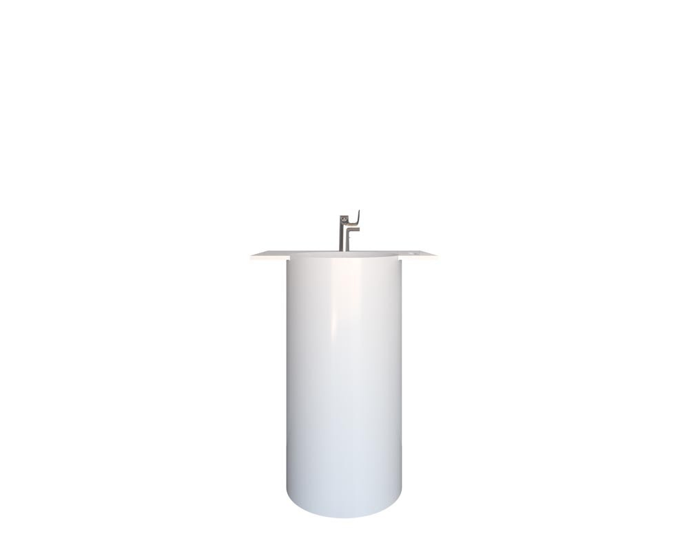 RONDELLA washbasin solid surface 70*55*90CM SANIPURE