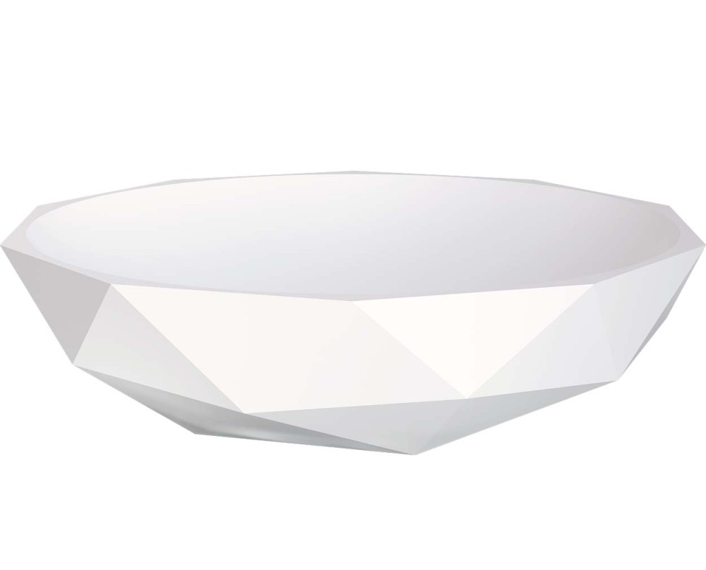 ROMBO washbasin solid surface 45CM SANIPURE (WHITE)