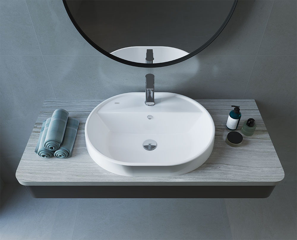 VENUS counter-top washbasin 60CM SANIPURE (WHITE)
