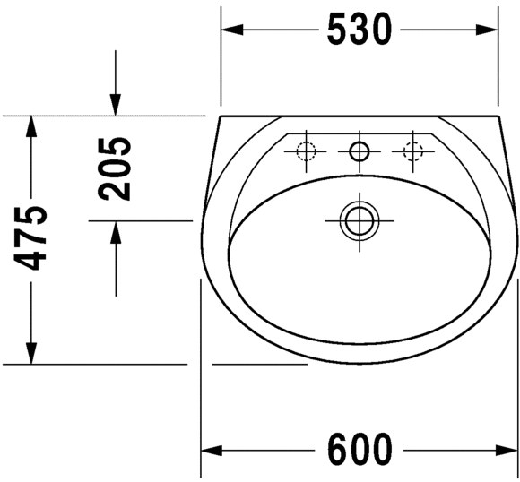 اكو حوض 60 سم DURAVIT