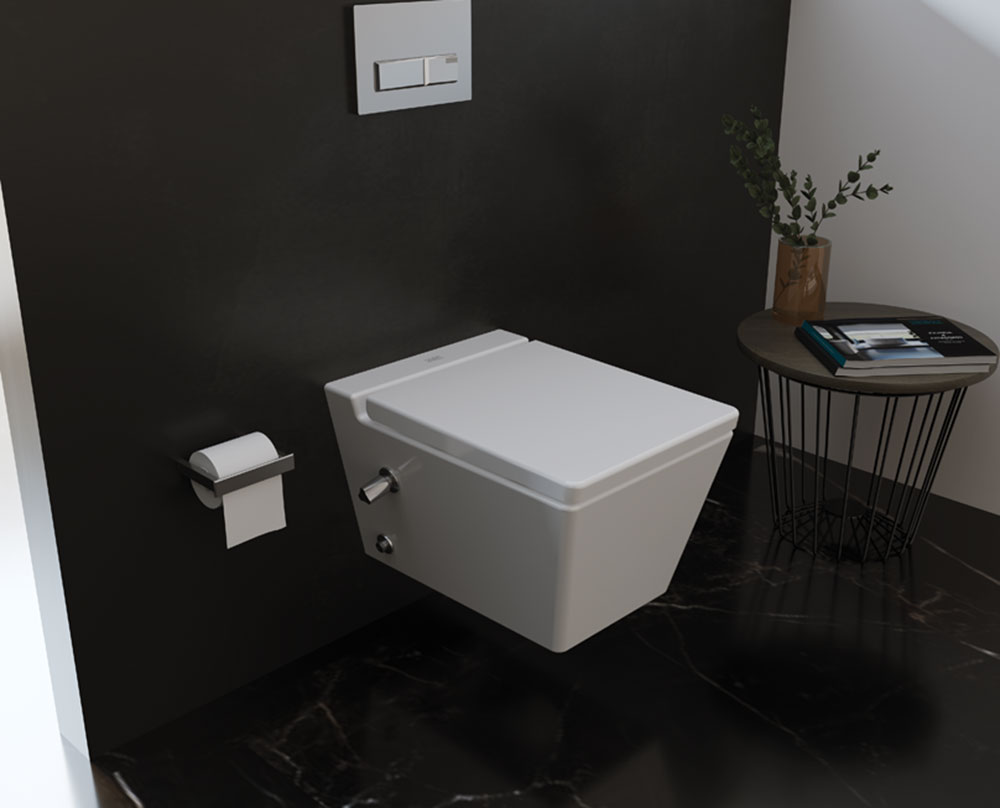 مرحاض كيبلر معلق كامل SANIPURE (WHITE, NORMAL)