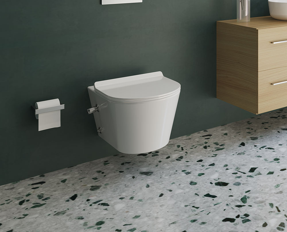 مرحاض تيتان معلق كامل SANIPURE (ابيض, عادي)