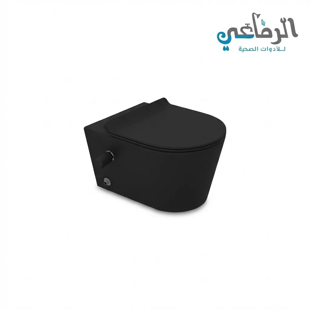 مرحاض تيتان معلق اسود مط كامل SANIPURE