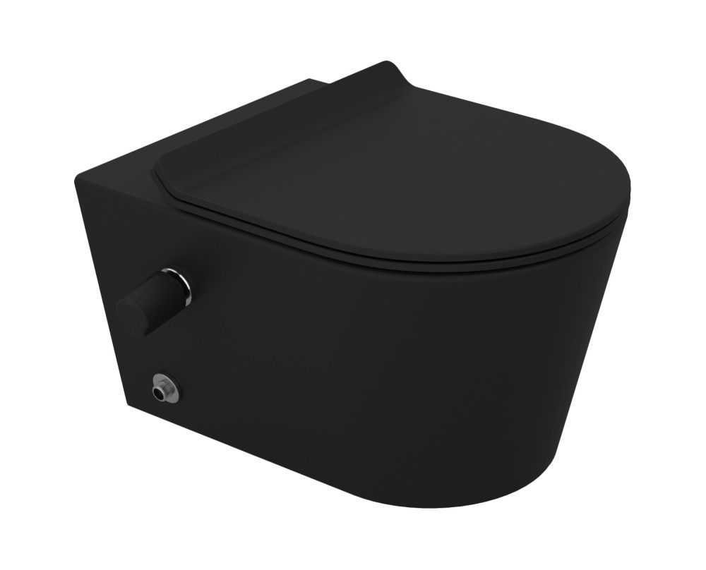 مرحاض تيتان معلق اسود مط كامل SANIPURE (NORMAL)