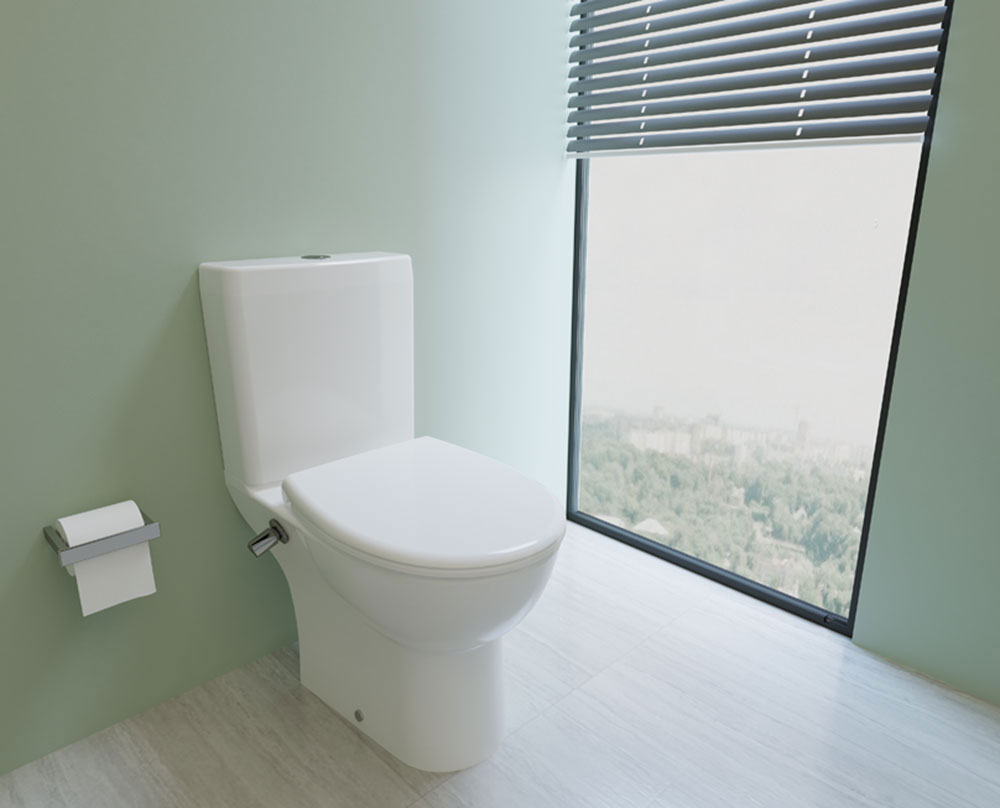 مرحاض روزيتا ارضي كامل SANIPURE (ابيض, عادي)