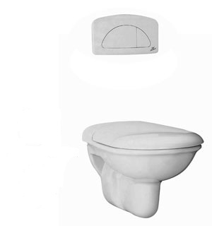 مرحاض مانتا معلق كامل IDEAL STANDARD  (ابيض, عادي)