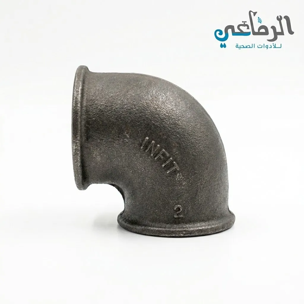 كوع حديد اسود INFIT (1/2 بوصة)