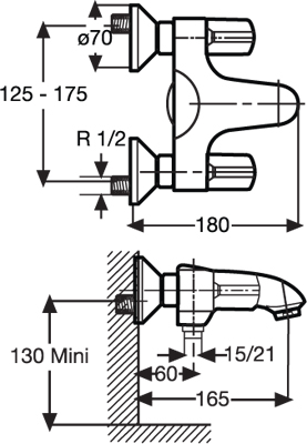 كينورا بلس خلاط بانيو بالمقابض IDEAL STANDARD