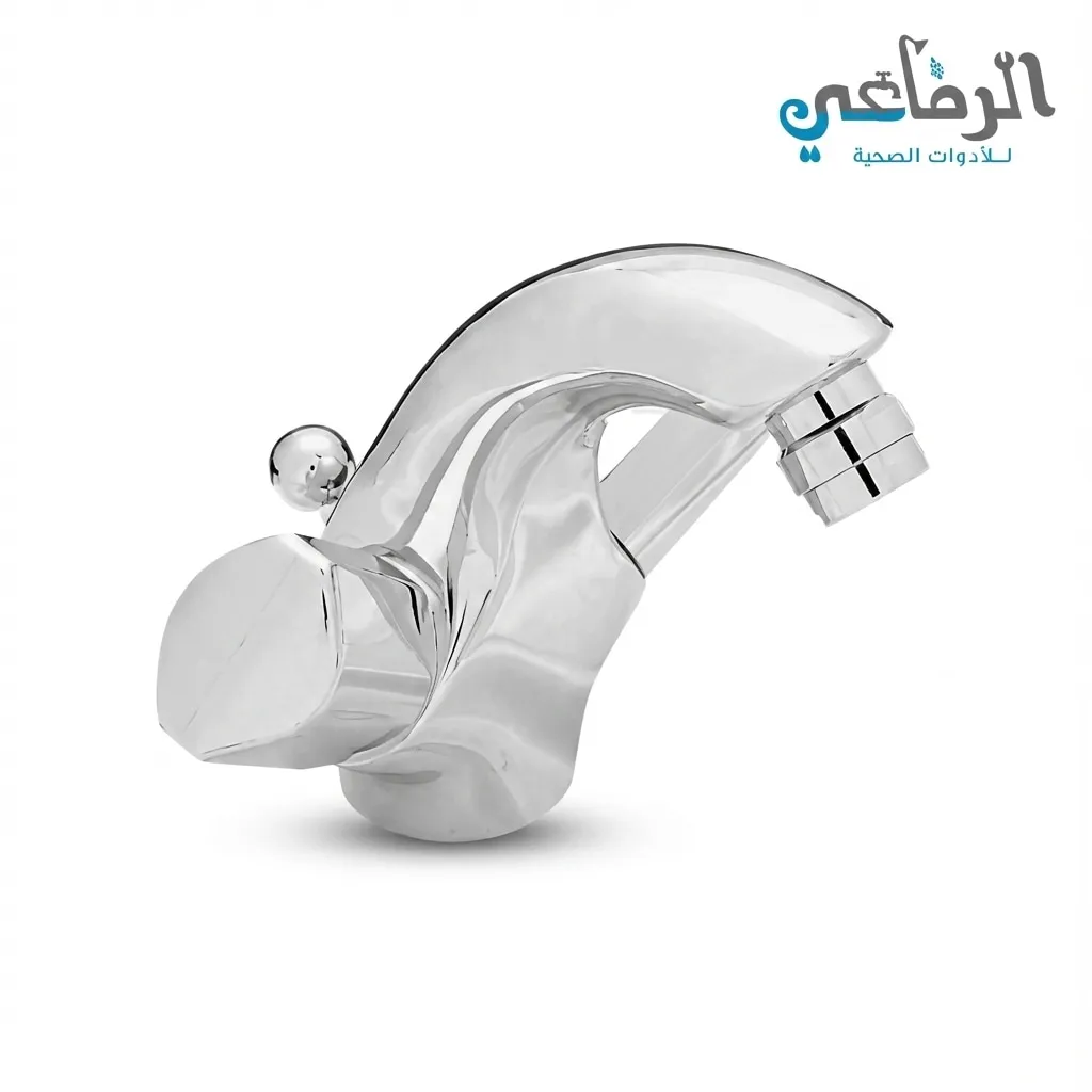 كينورا خلاط بيديه 1 فتحة بموجه كروي مع طابق وفايظ IDEAL STANDARD
