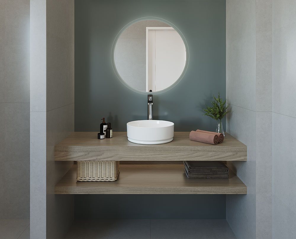 HELIOS over-counter washbasin 35.5CM SANIPURE