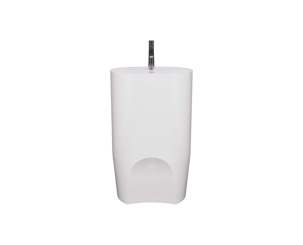 [0016002xx00W] RHONE washbasin solid surface 60*40*90CM SANIPURE (WHITE)