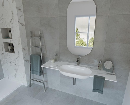KAPSEL washbasin solid-surface 150*48CM SANIPURE