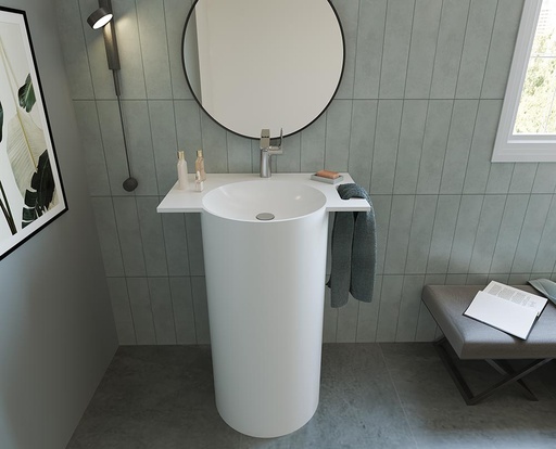 RONDELLA washbasin solid surface 70*55*90CM SANIPURE